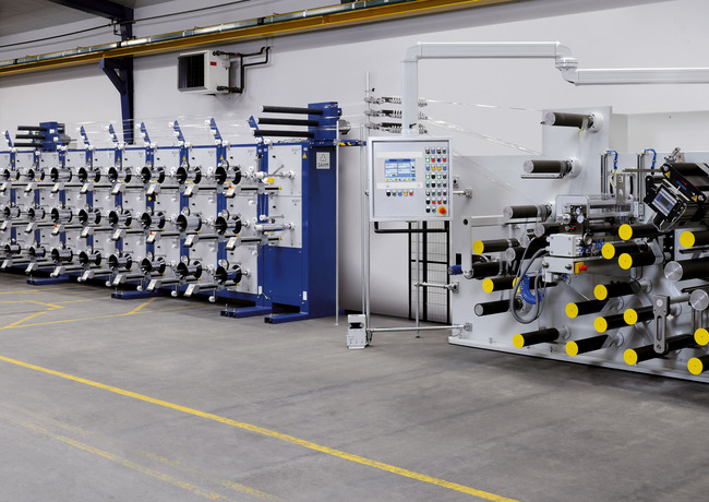 Complete line of Müller slitter and SAHM winder