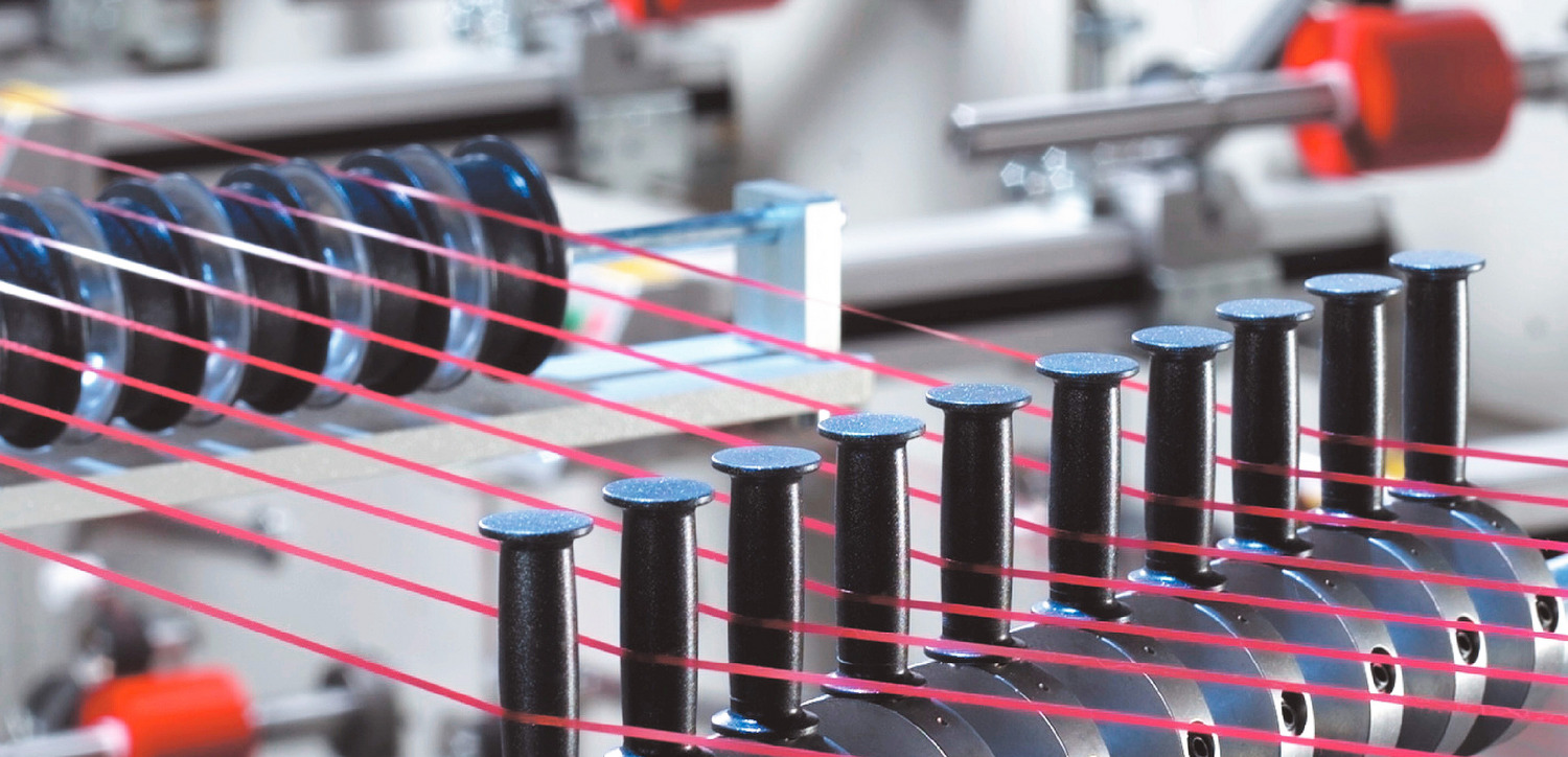 Detail photo of a yarn path