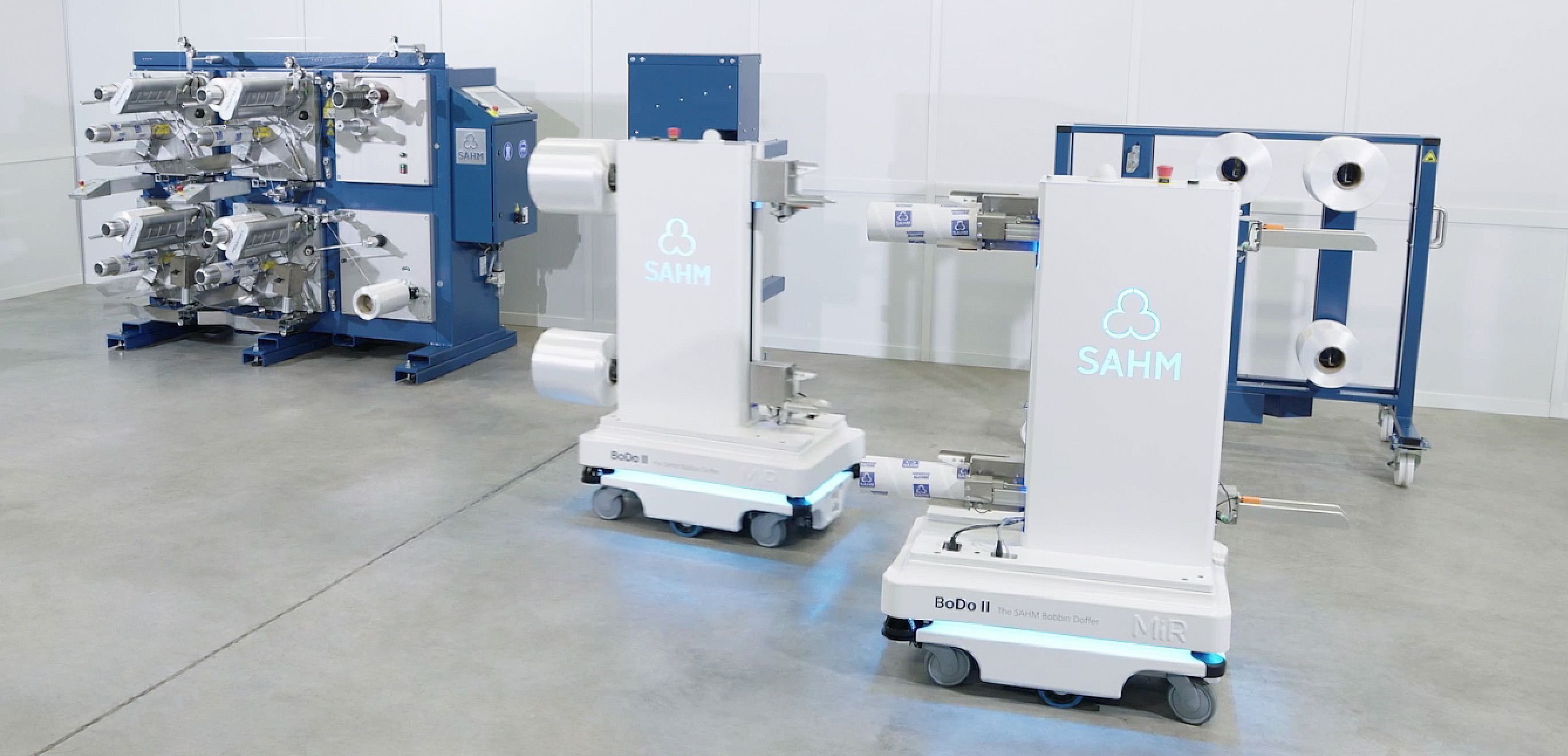 BoDo II network. BoDo II robots are linked via intelligent fleet management software.